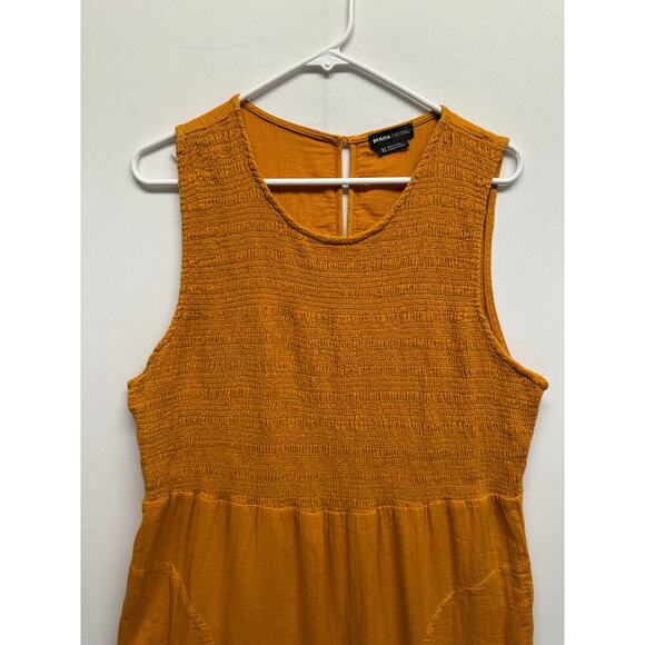 prAna Seakissed Smocked Midi Dress in Deep Solstice Size XL - Picture 4 of 10